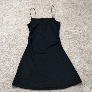 H&M Black Mini Dress with Spaghetti Straps